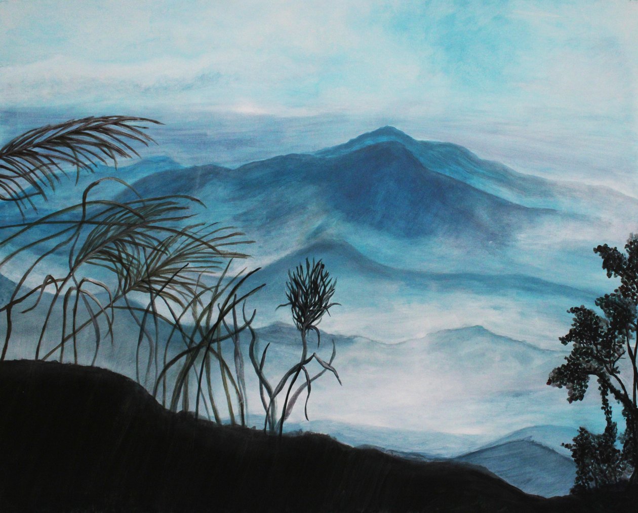 Berg Panorama mit Abendstimmung von Lindhaus