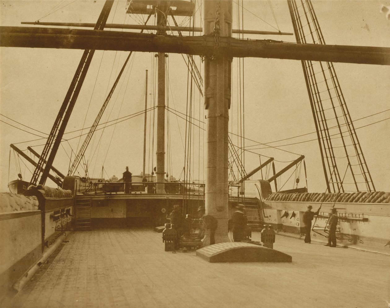 Vierteldeck der HMS „Impregnable“, 1852-1854 von Linnaeus Tripe