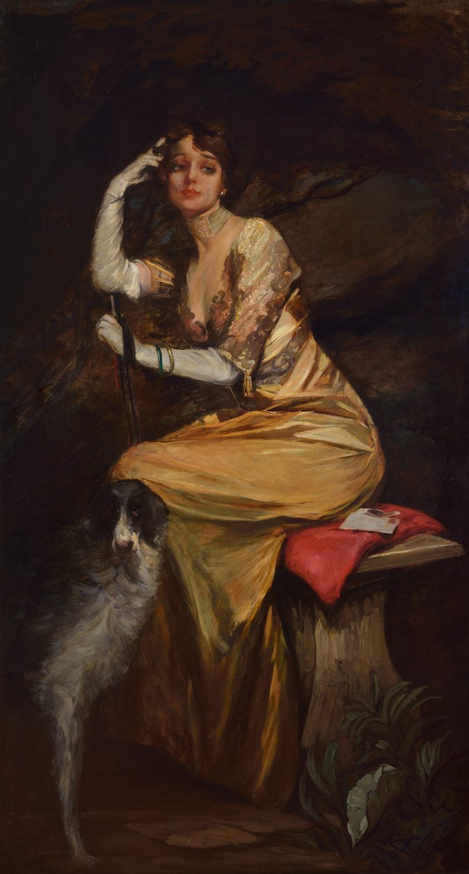 Dame in Gelb von Lino Selvatico