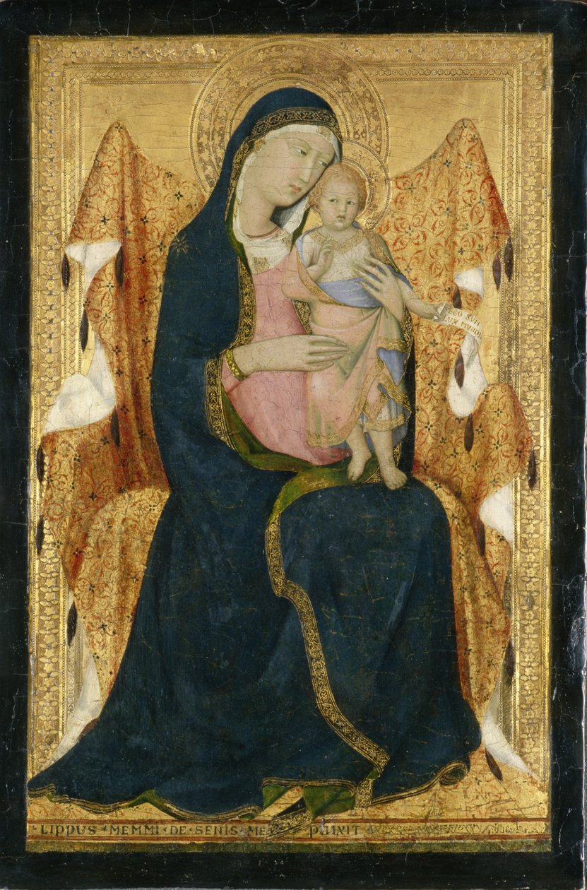 Thronende Madonna mit Kind von Lippo Memmi