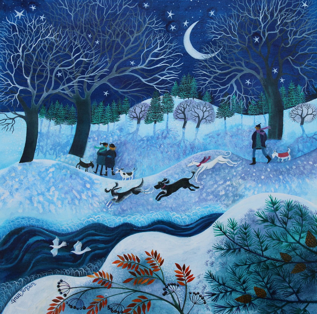 Freudige Hunde von Lisa Graa Jensen