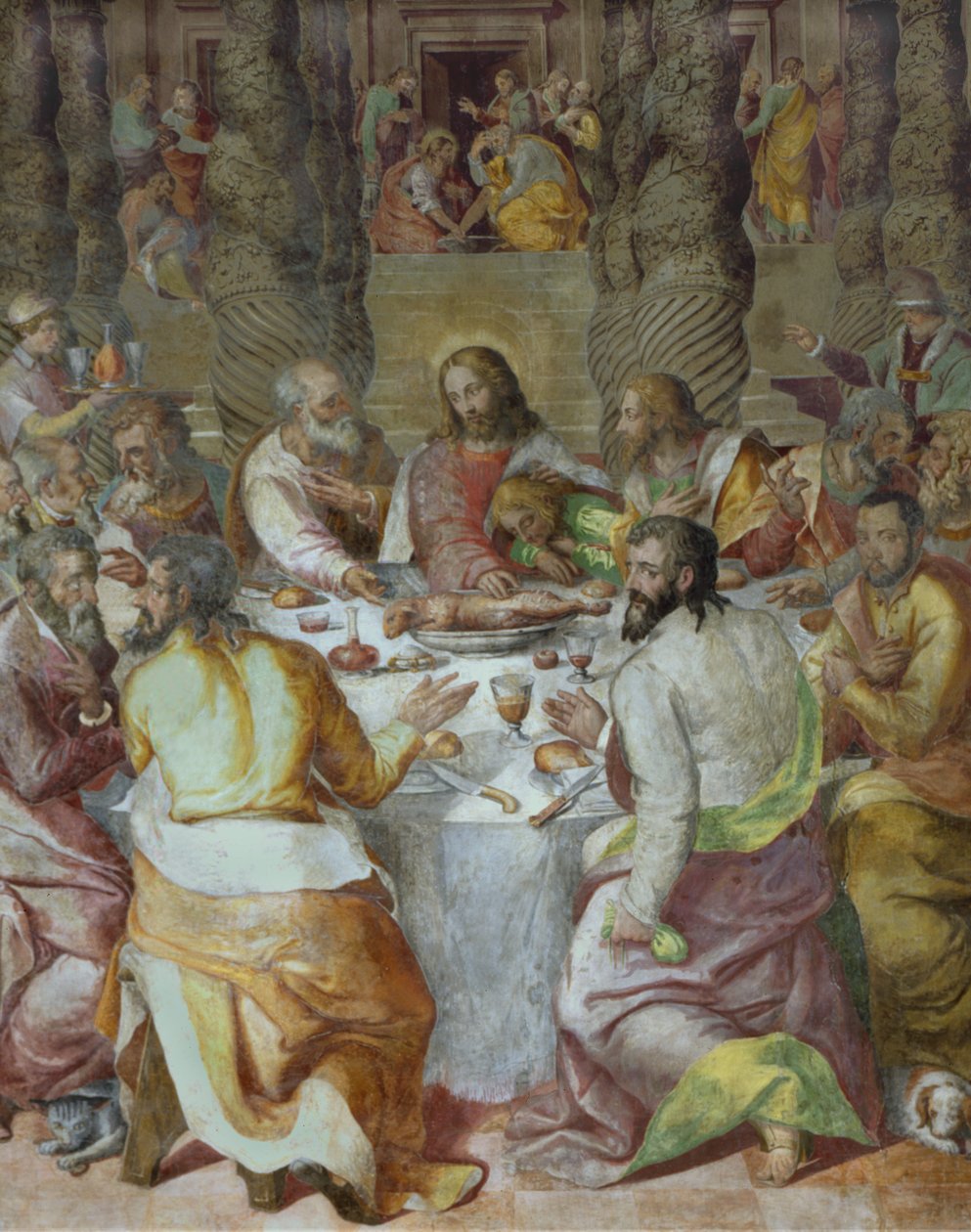 Das letzte Abendmahl, 1572-75 von Livio Agresti