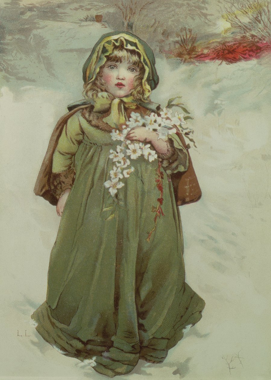 Frontispiz aus Christmas Roses, 1880 von Lizzie Mack