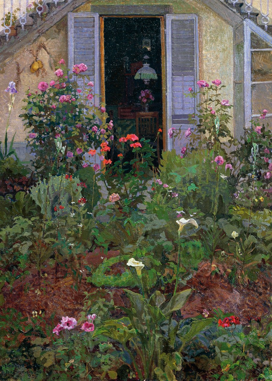Triptychon oder Garten in Blüte von Llewelyn Lloyd