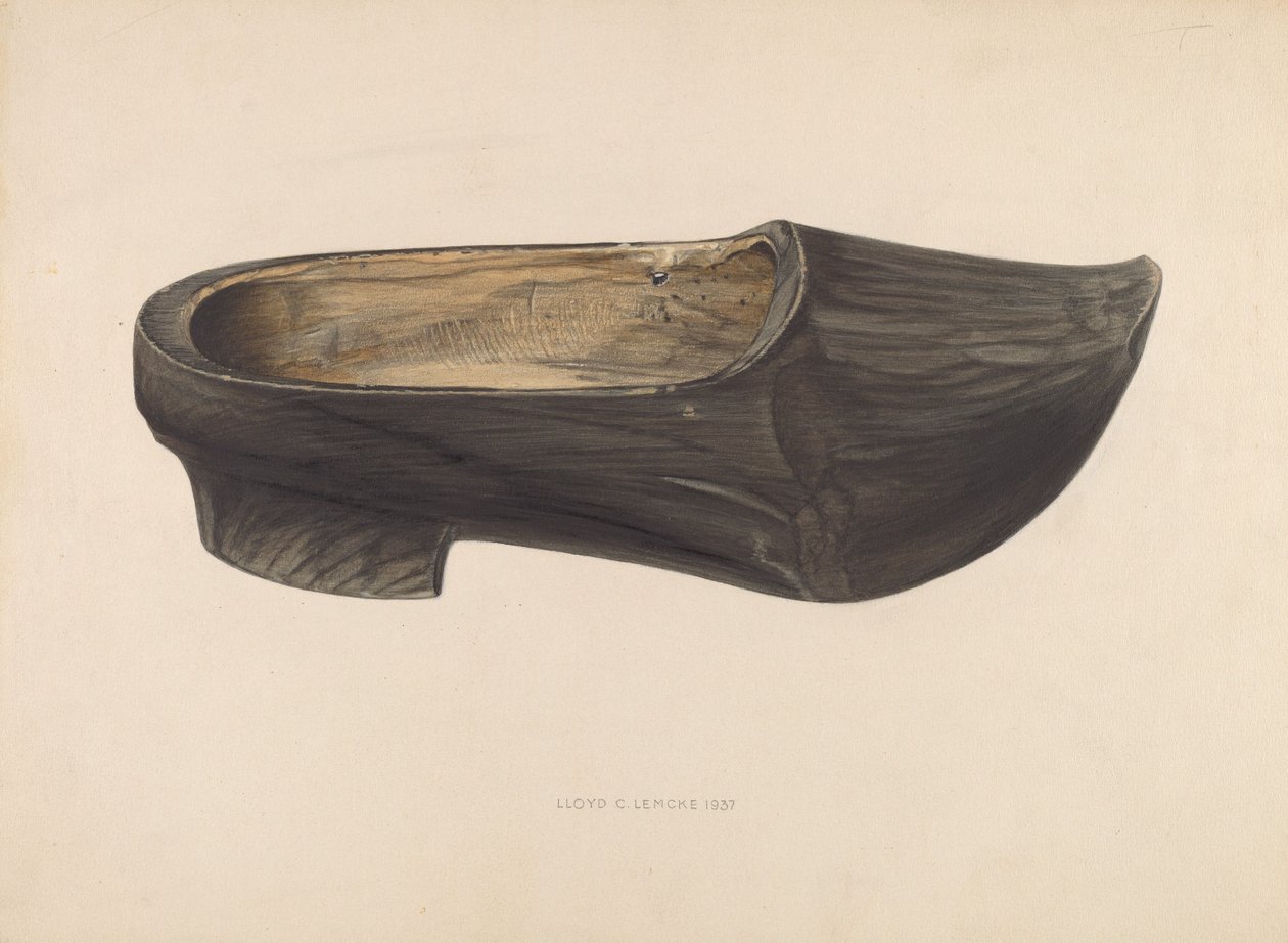Holzschuh, 1937 von Lloyd Charles Lemcke
