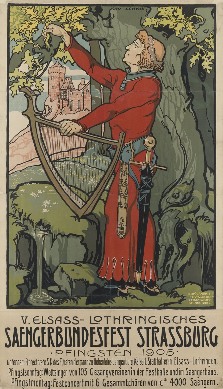 Sängerbundesfest Straßburg, 1905 von Léo Schnug