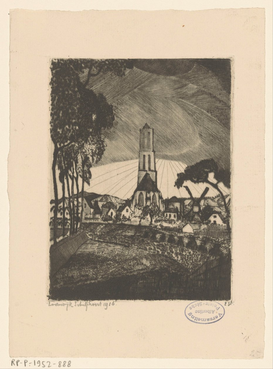 Lienden von Lodewijk Schelfhout (signed by artist)