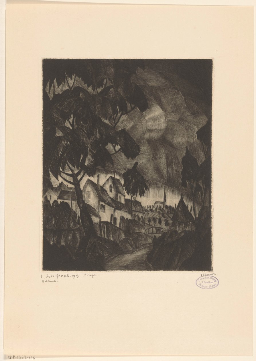 Gewitter von Lodewijk Schelfhout (signed by artist)