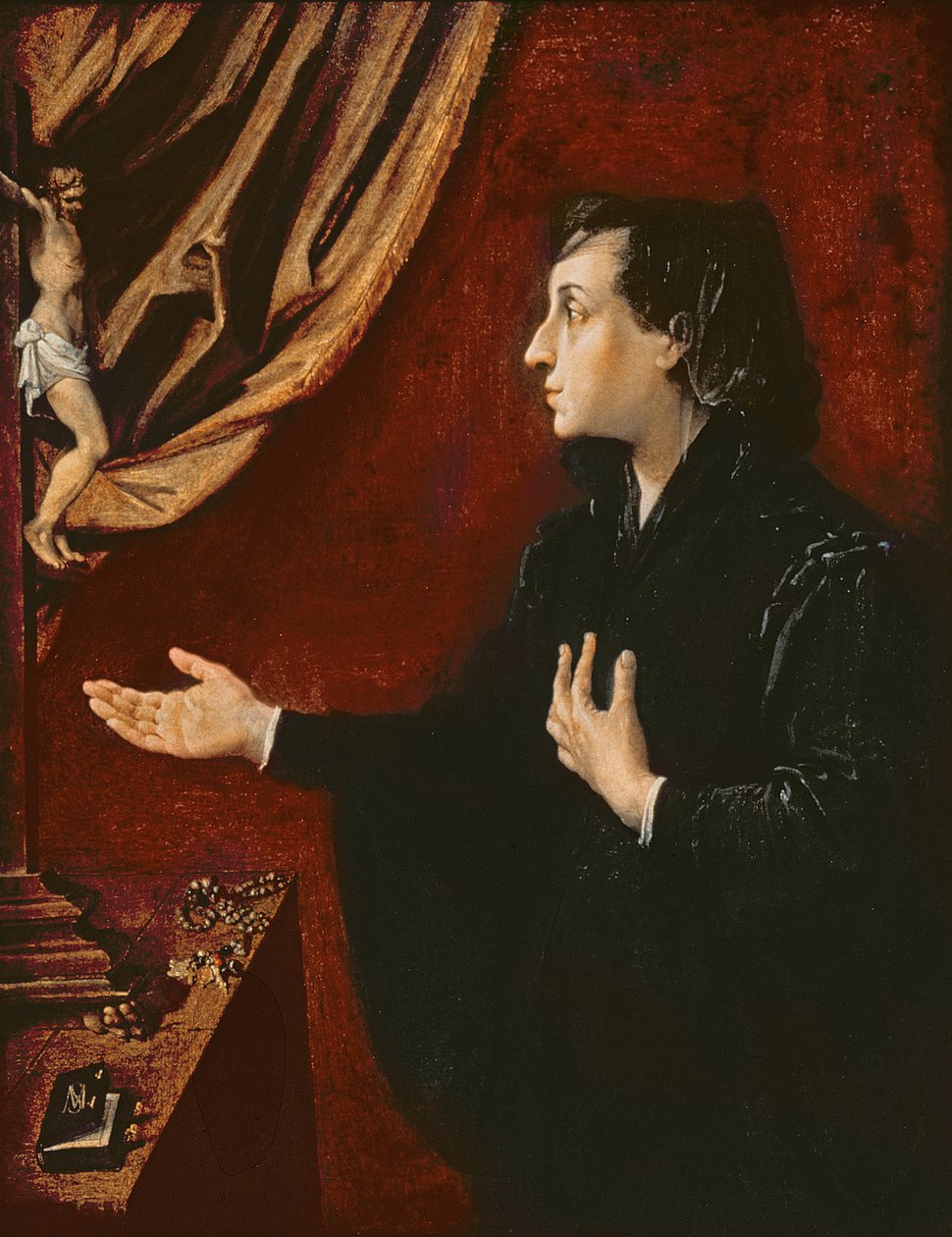 Porträt einer Witwe von Lodovico Carracci