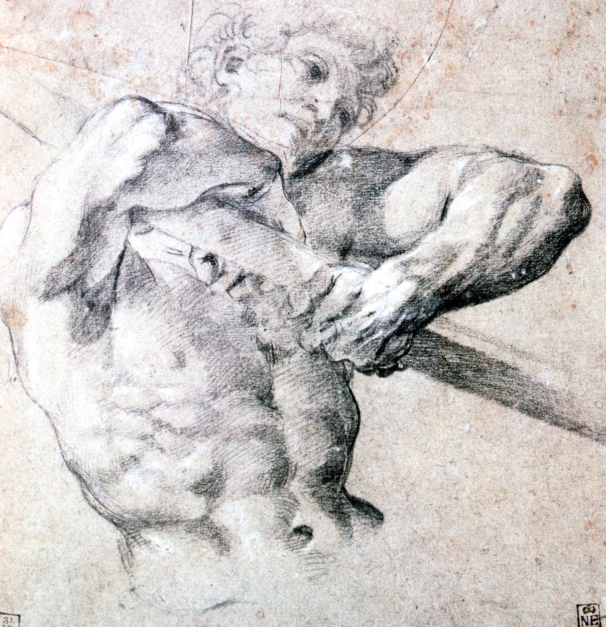 Studie einer Figur, um 1575-1619 von Lodovico Carracci
