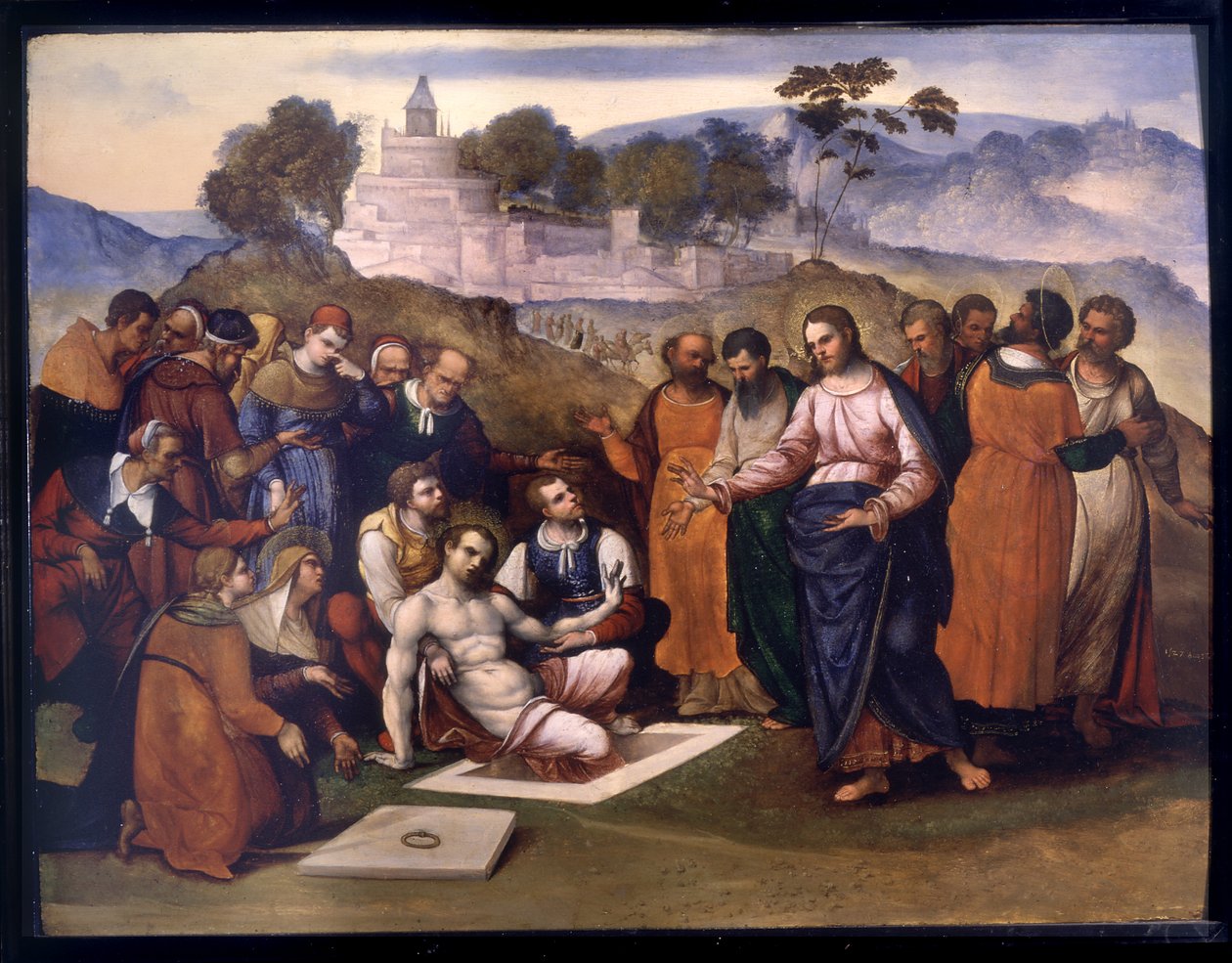 Auferweckung des Lazarus von Lodovico Mazzolino