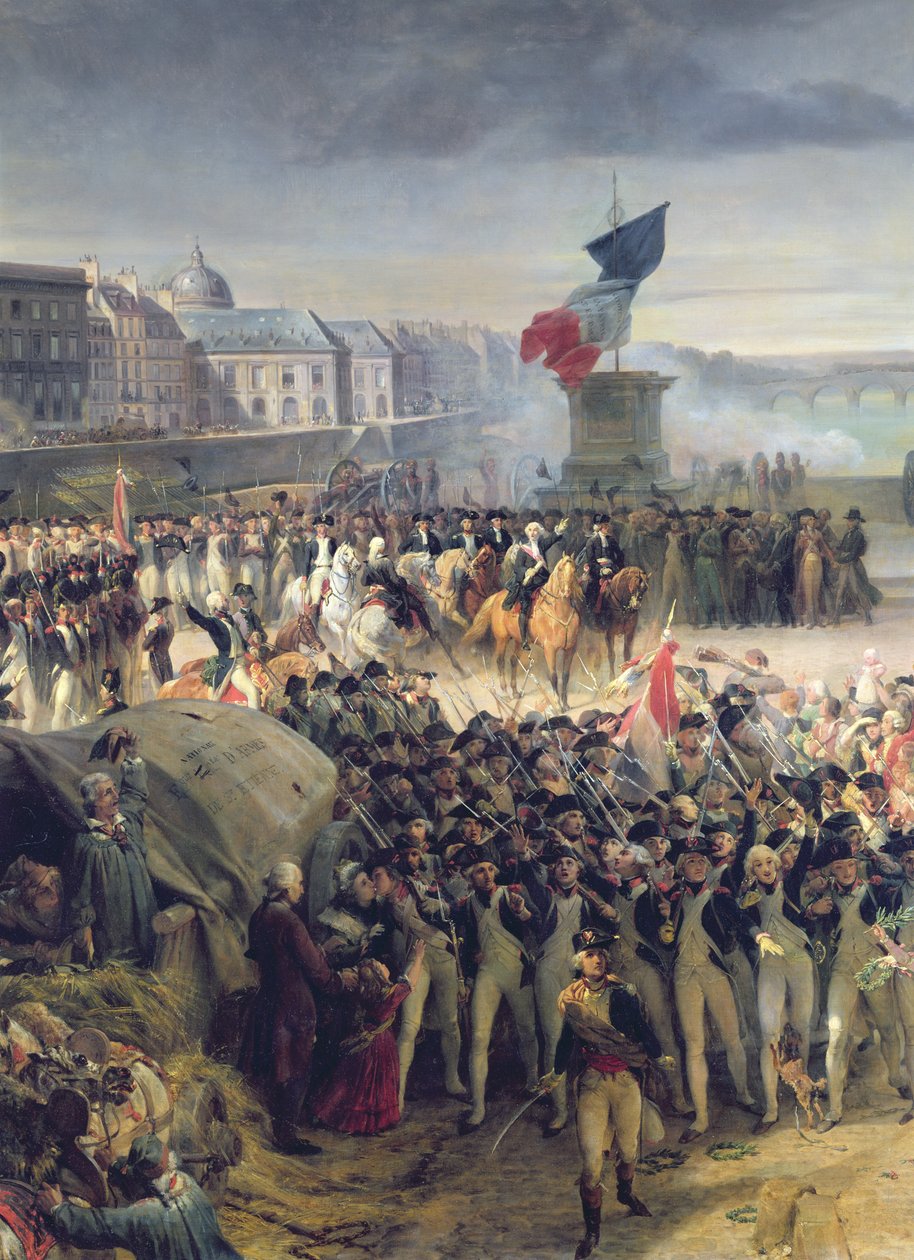 Die Garde Nationale de Paris zieht im September 1792 in die Armee, ca. 1833-36 (Detail) von Léon Cogniet