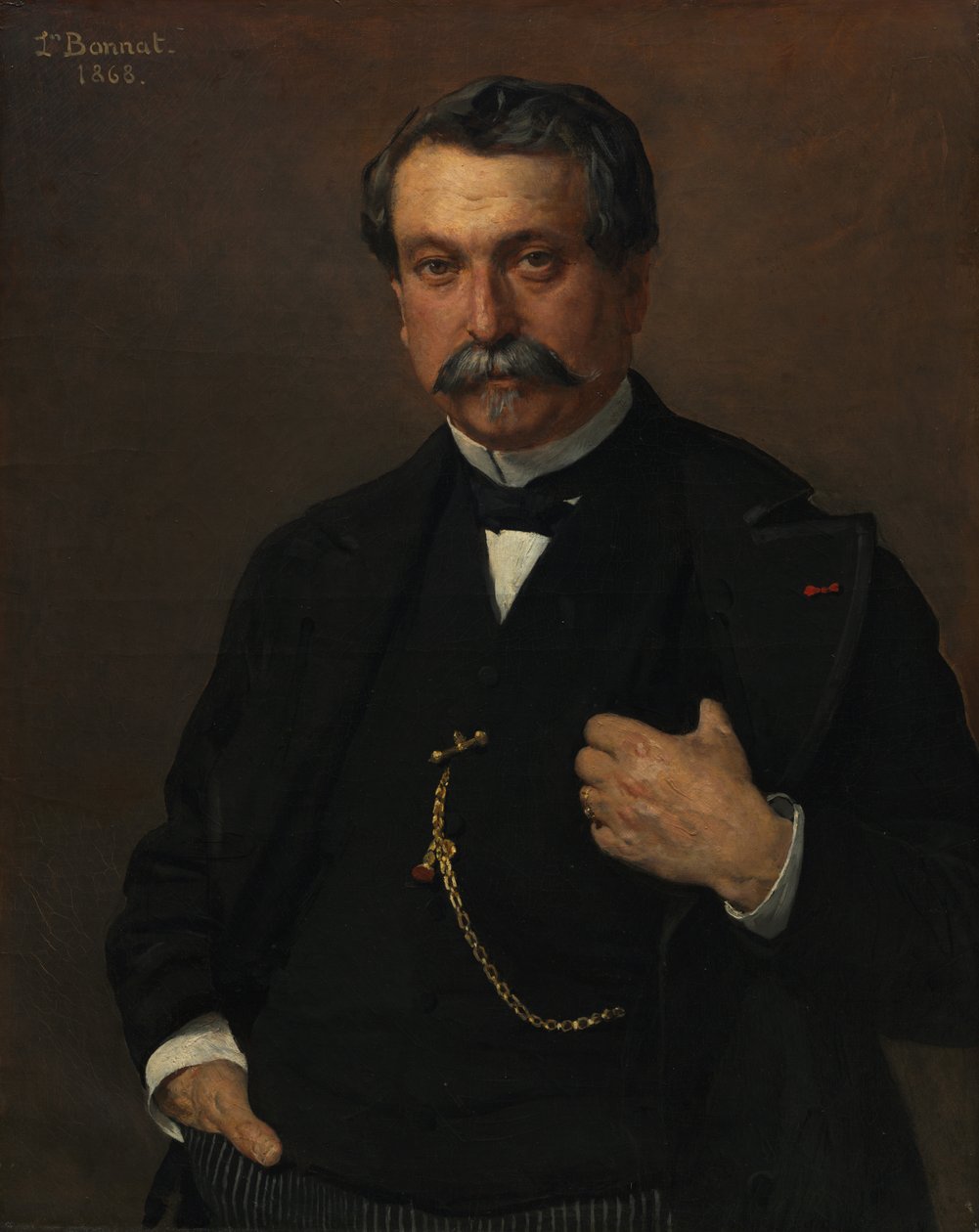 Porträt eines Mannes, 1868 von Léon Bonnat