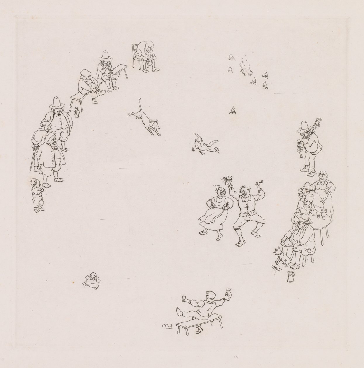 Feiernde (Ribauds et Ribaudes) von Léonce Justin Alexandre Petit