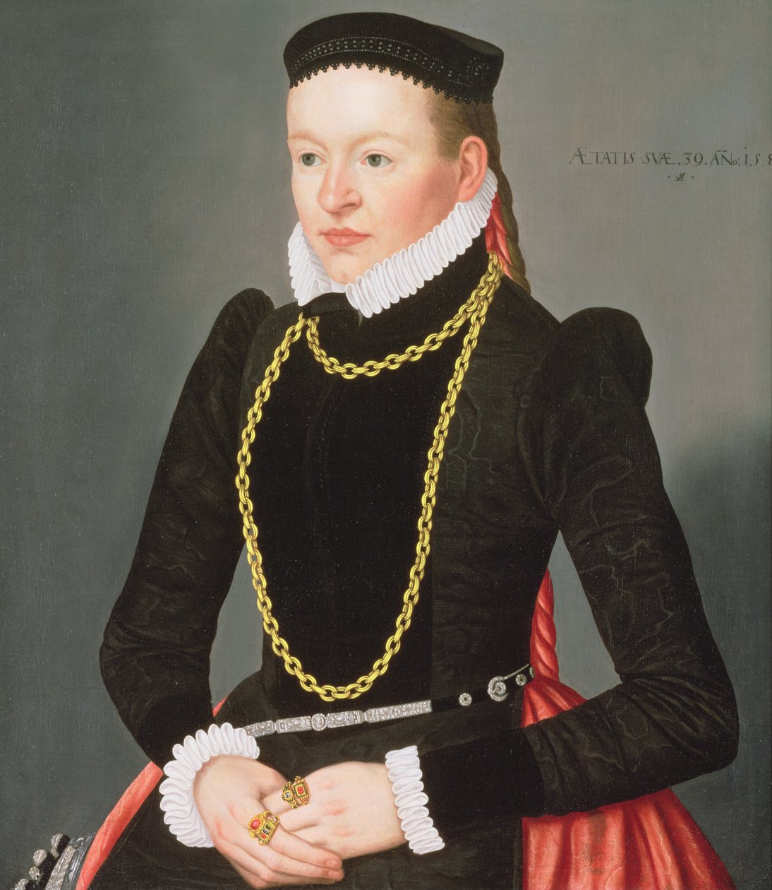 Porträt einer Dame, um 1585 von Lorenz Strauch