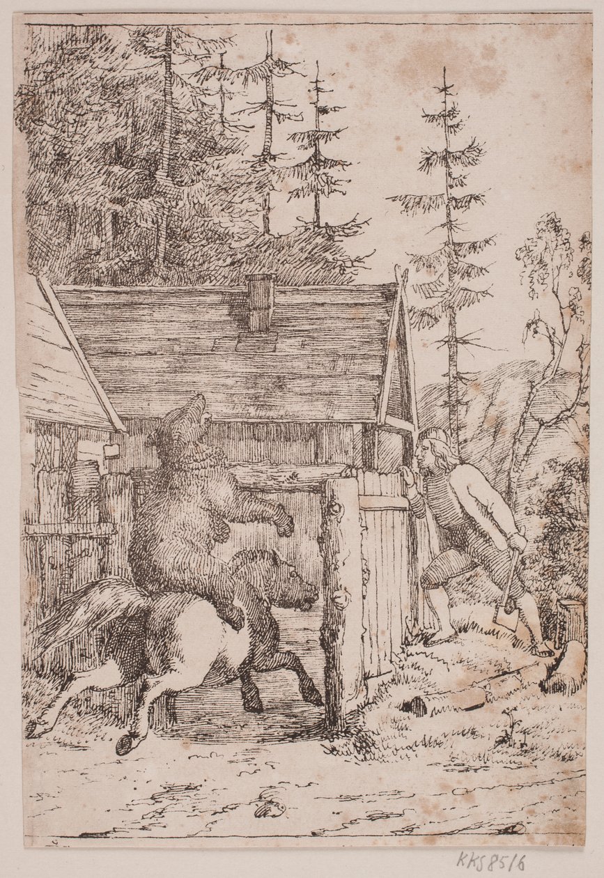 Der Bär als Reiter von Lorenz Frølich
