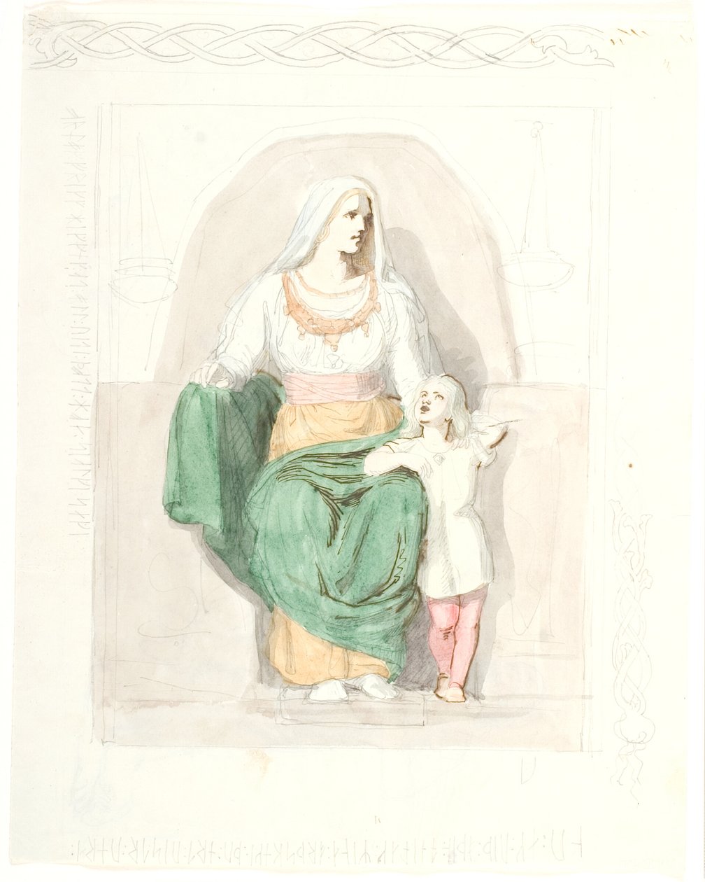 Frigga mit Gersimi von Lorenz Frølich