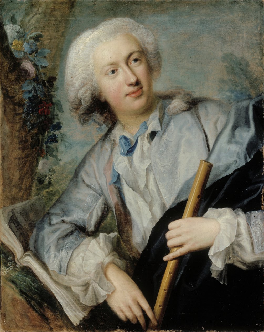 Der Flötenspieler, 1734 von Lorenz Pasch the Elder