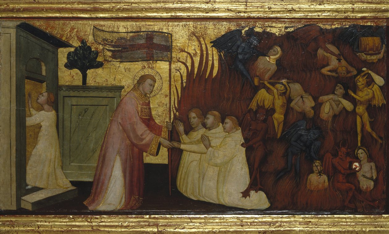 Der heilige Laurentius befreit Seelen aus dem Fegefeuer von Lorenzo di Niccolò