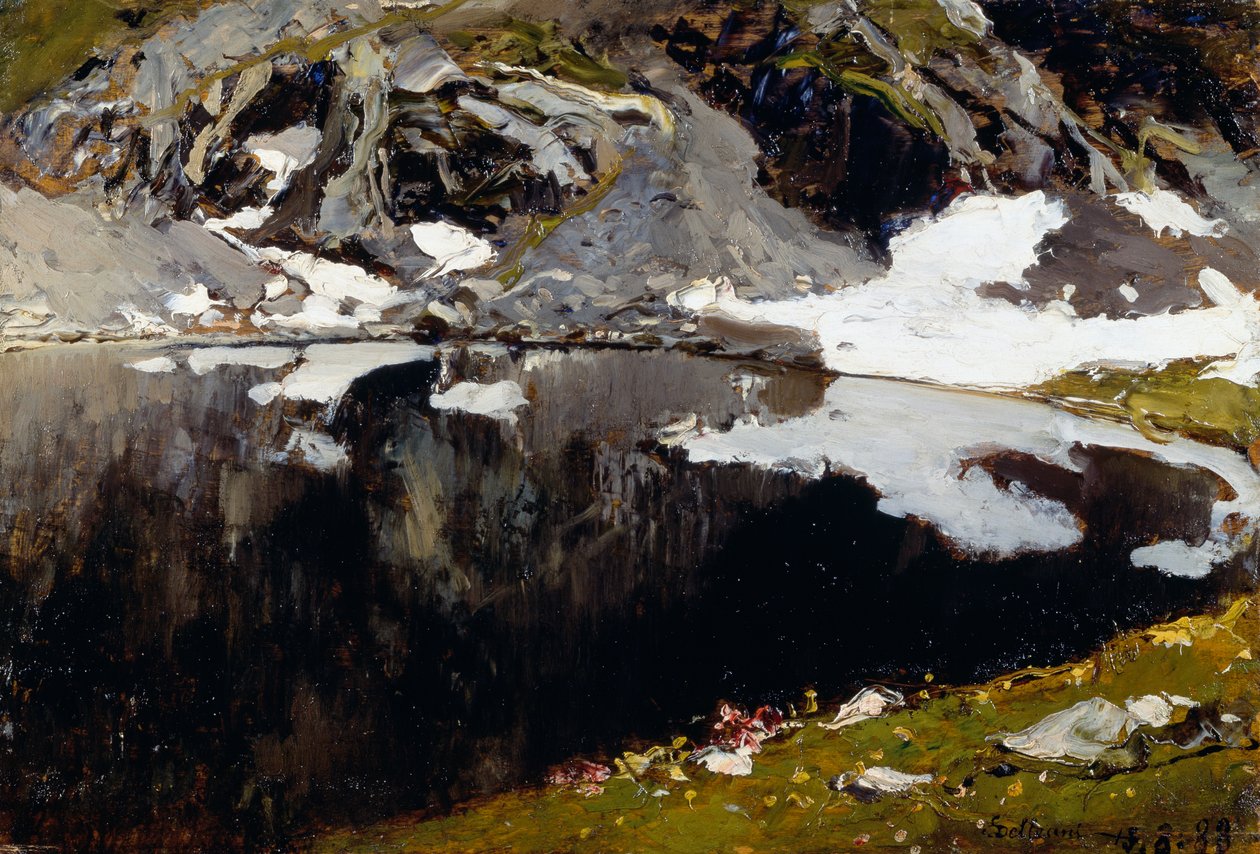 Mucrone-See, Oropa von Lorenzo Delleani