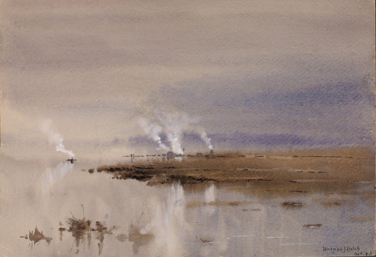 Skizze am Potomac von Lorenzo J. Hatch