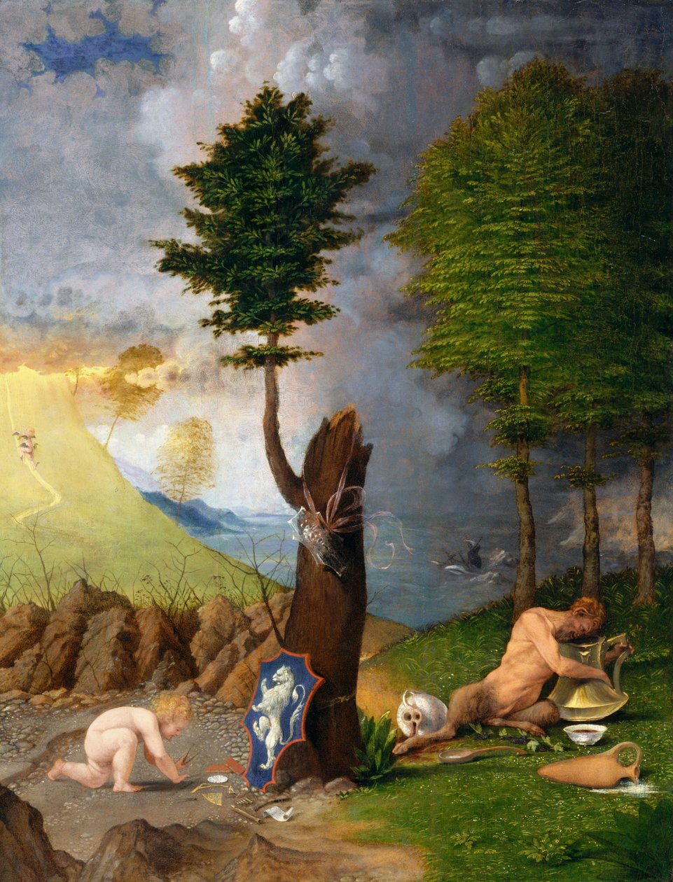 Allegorie der Tugend und des Lasters von Lorenzo Lotto