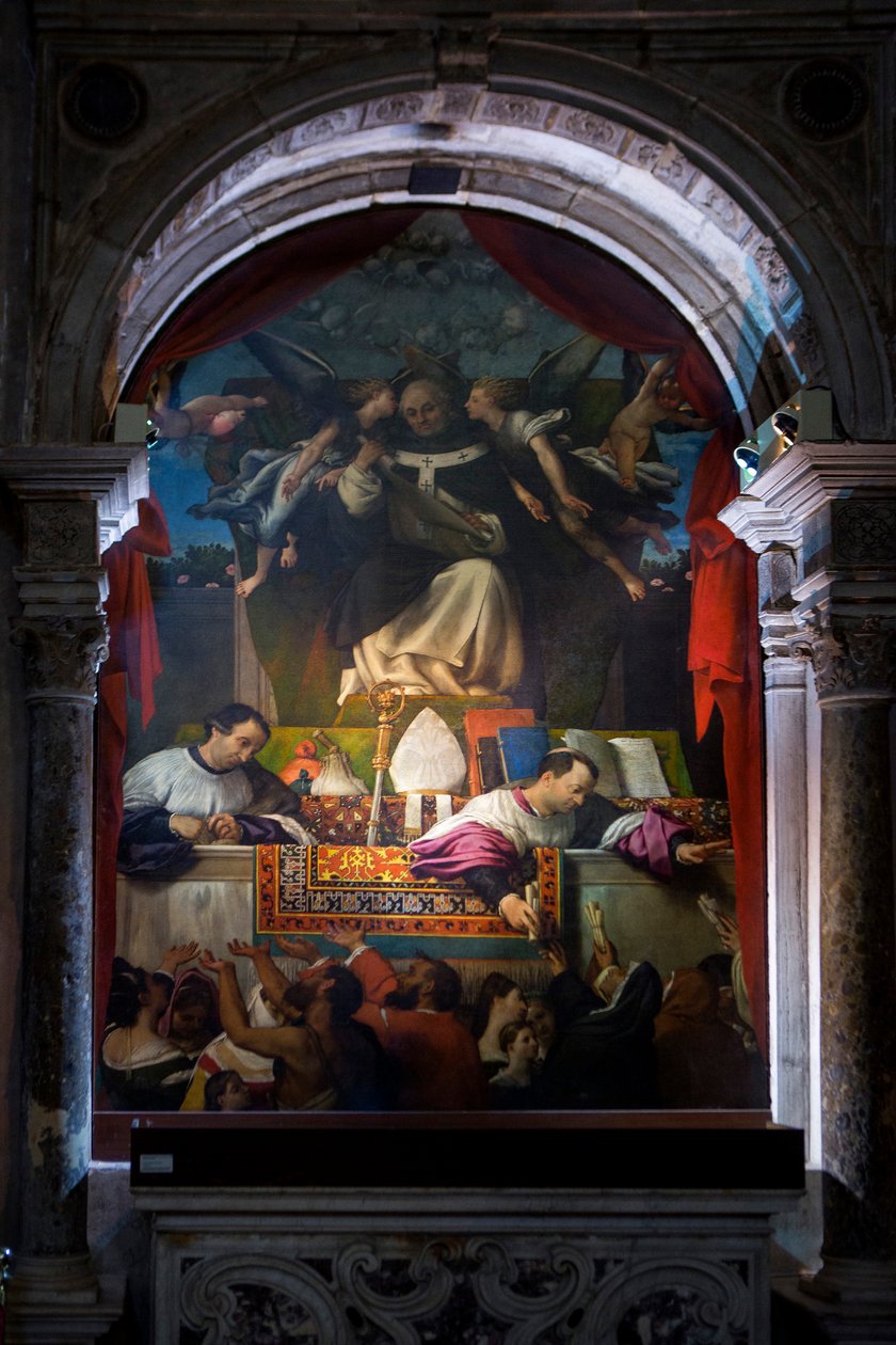 Spende des Heiligen Antoninus von Lorenzo Lotto