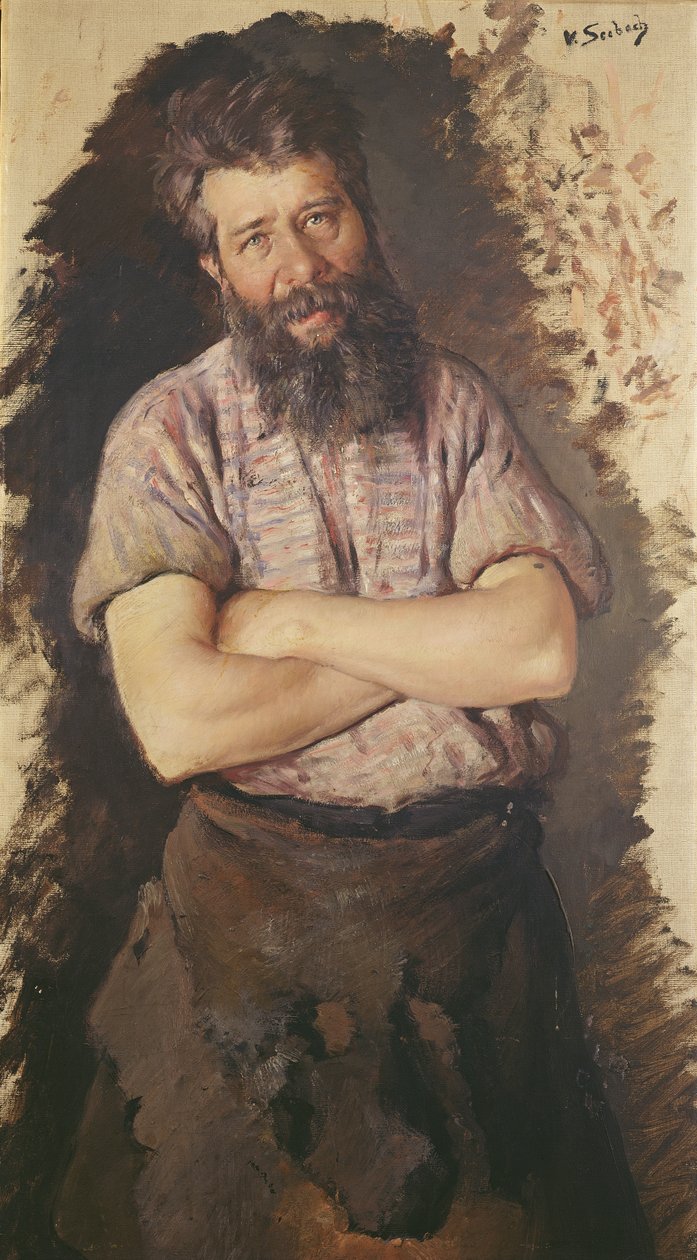 Porträt eines Schmieds von Lothar von Seebach