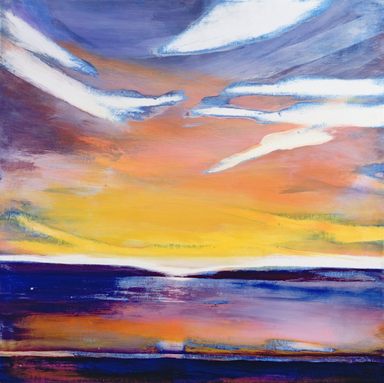 Abendliche Meereslandschaft von Lou Gibbs