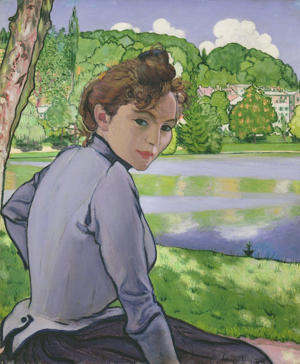 Frau am See, 1889 von Louis Anquetin