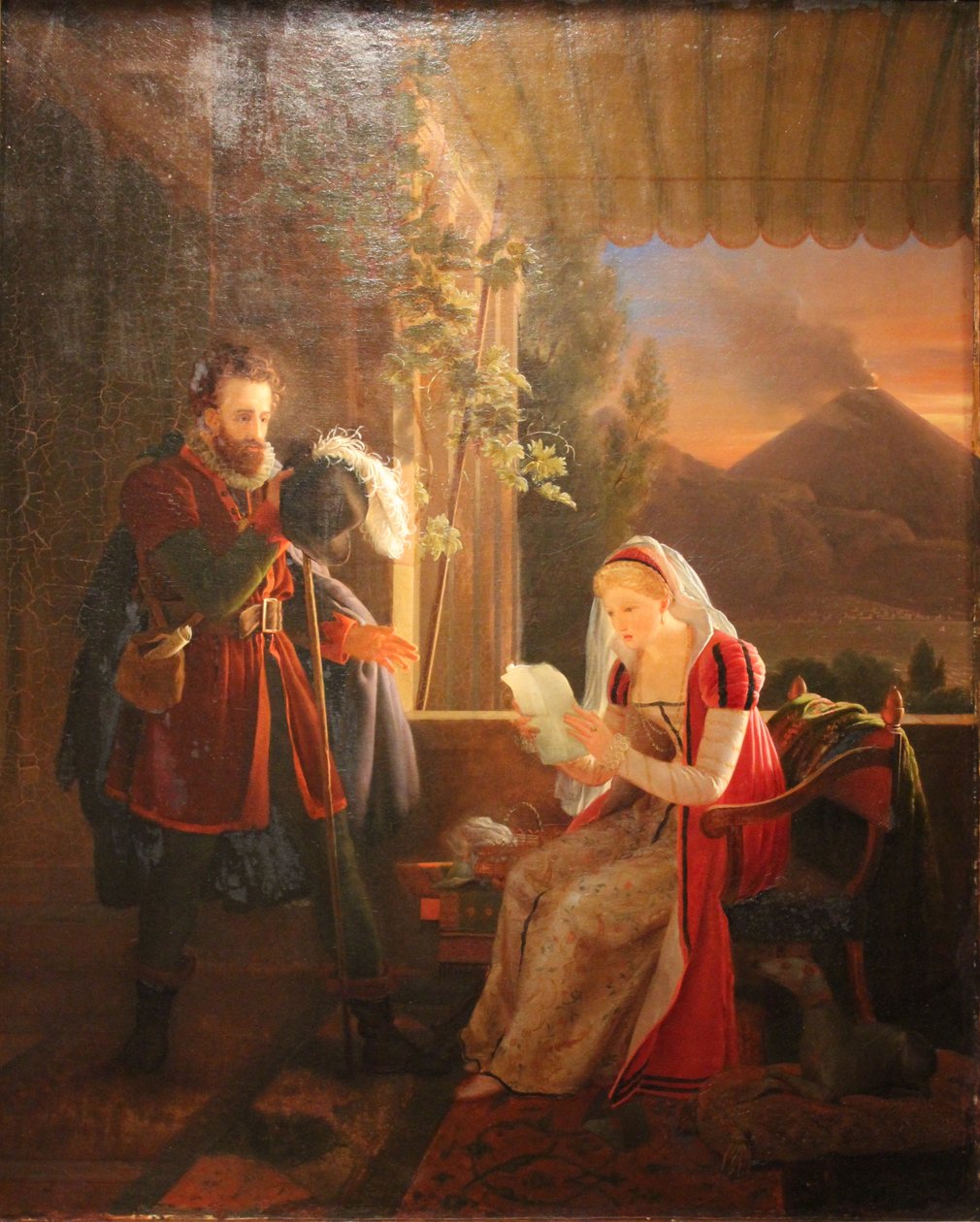 Tasso bei seiner Schwester Cornelia in Sorrent von Louis Ducis