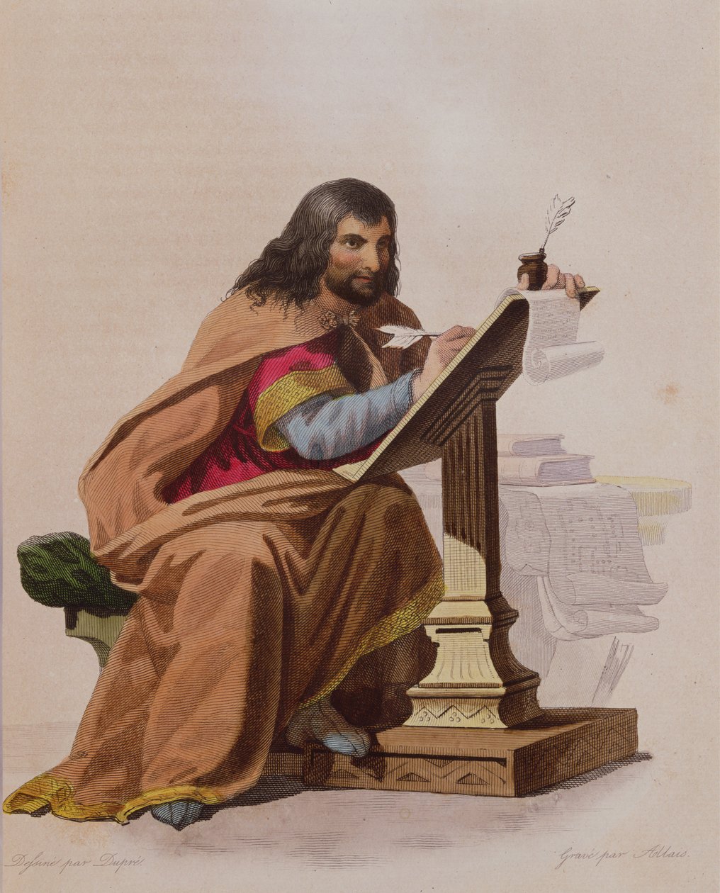 Einhard (ca. 770-840) graviert von Allais, ca. 1830 von Louis Dupré