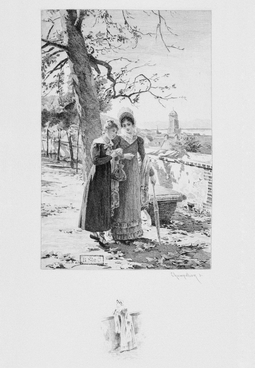 Madame Aubain und Felicite, Illustration aus 