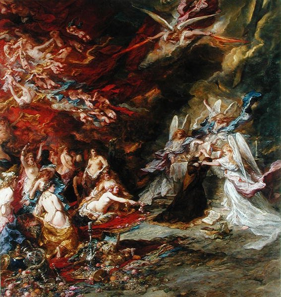 Die Versuchung des heiligen Antonius, ca. 1869 von Eugene Isabey