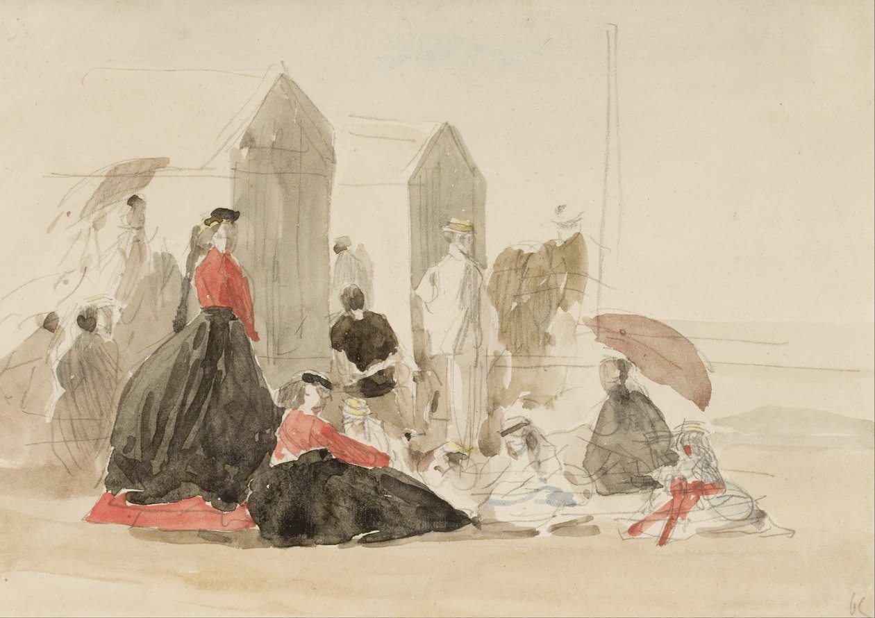 Reifröcke und Hütten von Eugene Louis Boudin