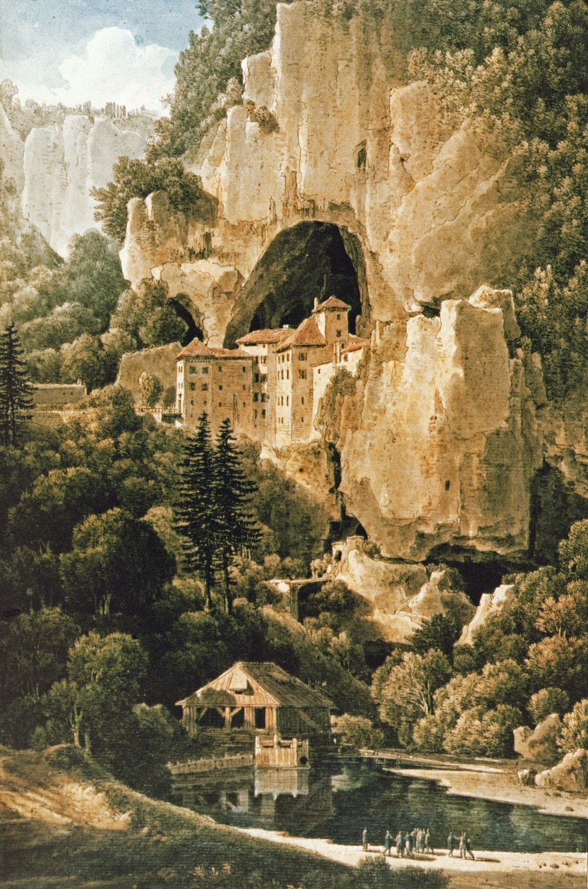 Schloss Luegg oder Predjama, in der Nähe von Triest von Louis Francois Cassas