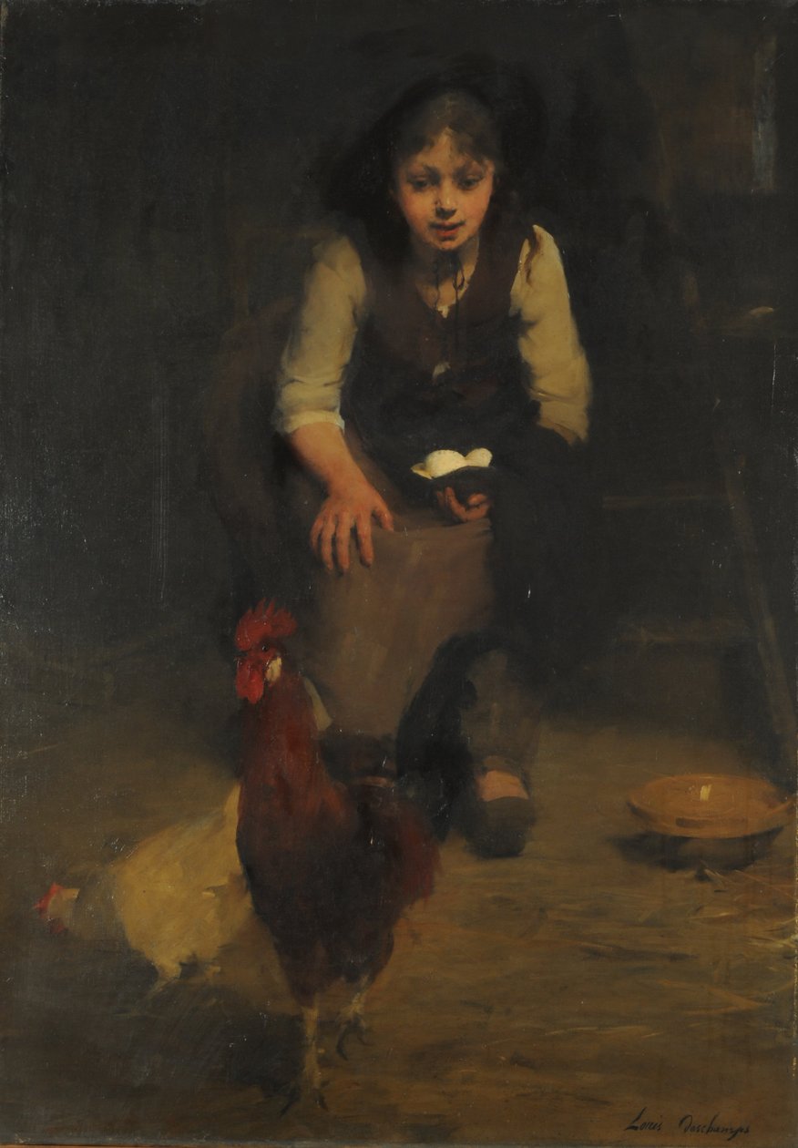 Im Hühnerstall von Louis Henri Deschamps