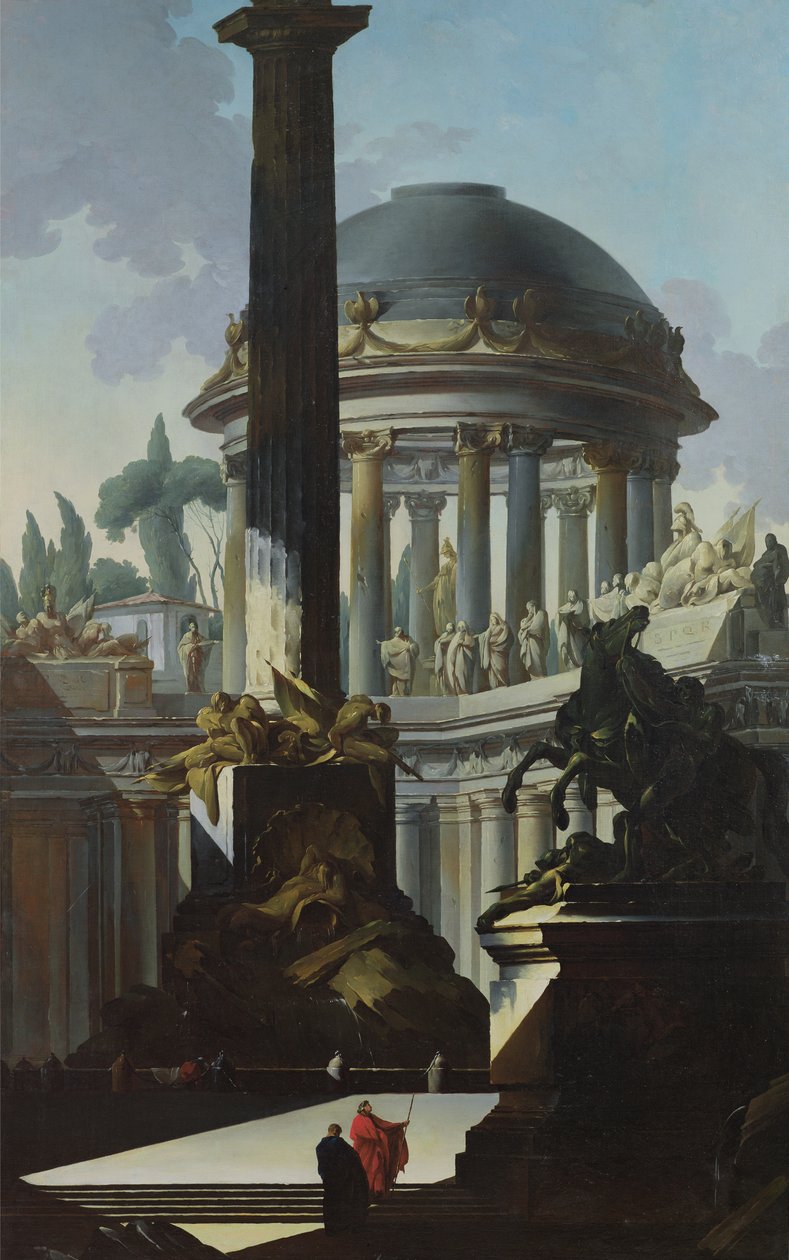 Architektonische Landschaft oder Capriccio von Louis Joseph Le Lorrain