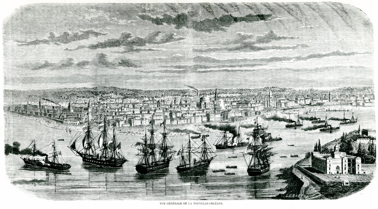 Ansicht von New Orleans, 1862 von Louis Le Breton