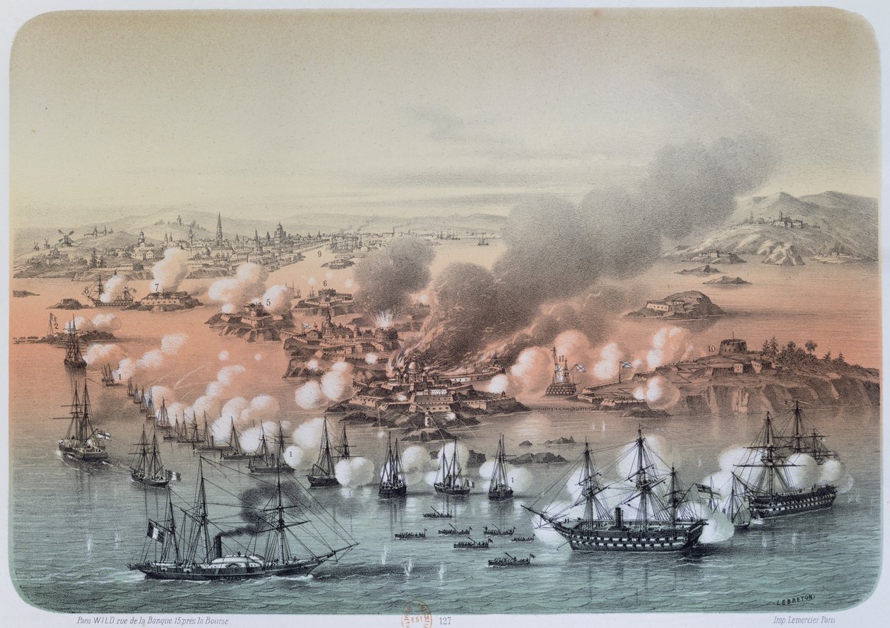 Die Bombardierung von Sveaborg, 5. August 1855, 1856 von Louis Le Breton