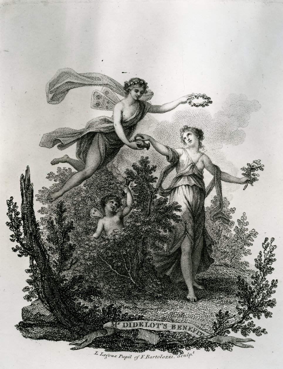 Entwurf für eine Benefizkarte von Louis Legoux