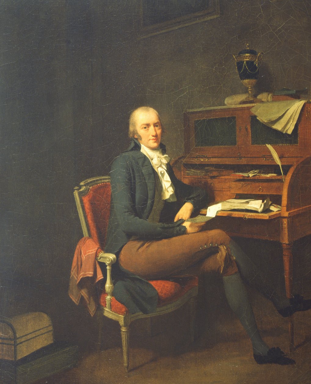 Porträt eines sitzenden Mannes an einem Schreibtisch von Louis Leopold Boilly