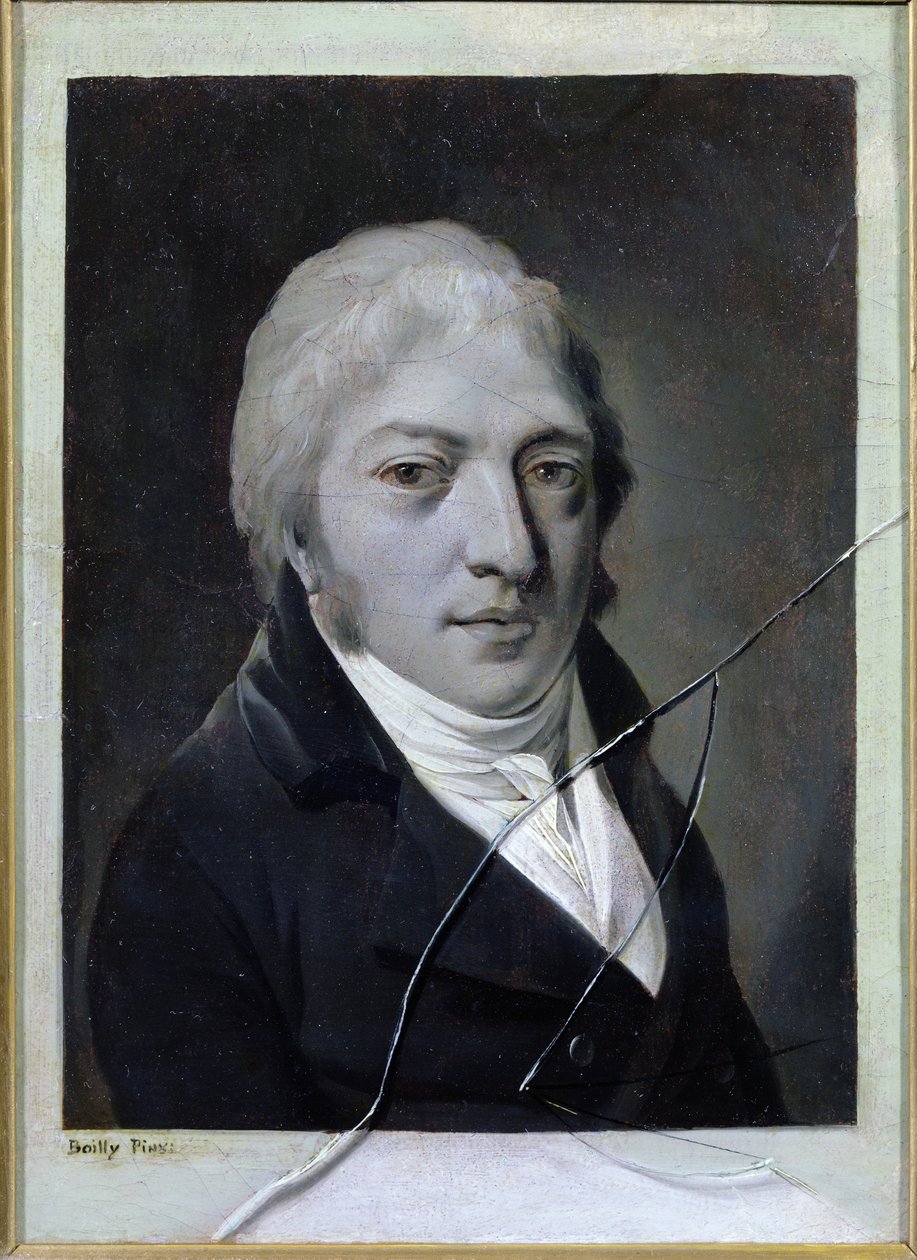 Selbstporträt mit zerbrochenem Glas von Louis Leopold Boilly