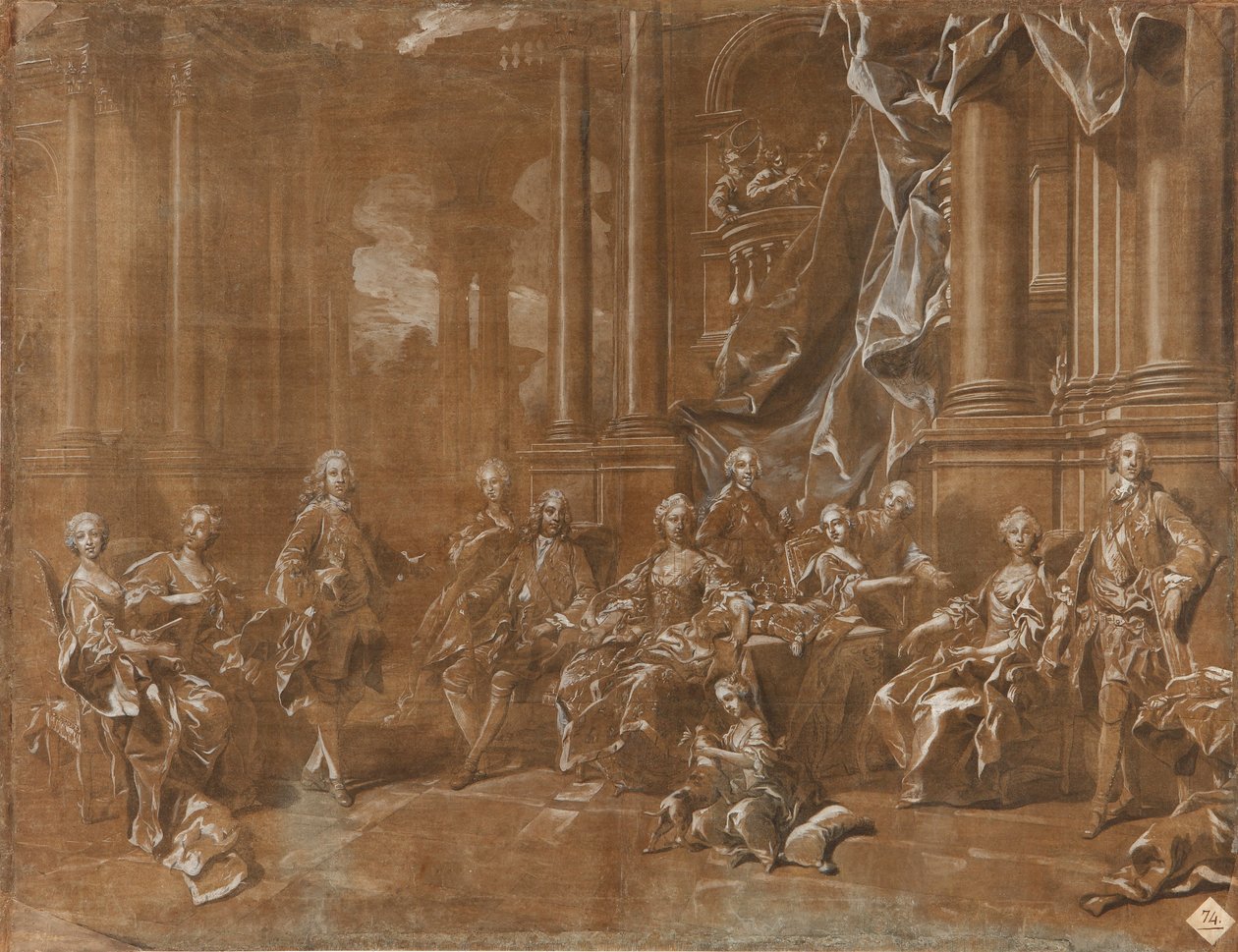 Die Familie von Philipp V. von Louis Michel van Loo