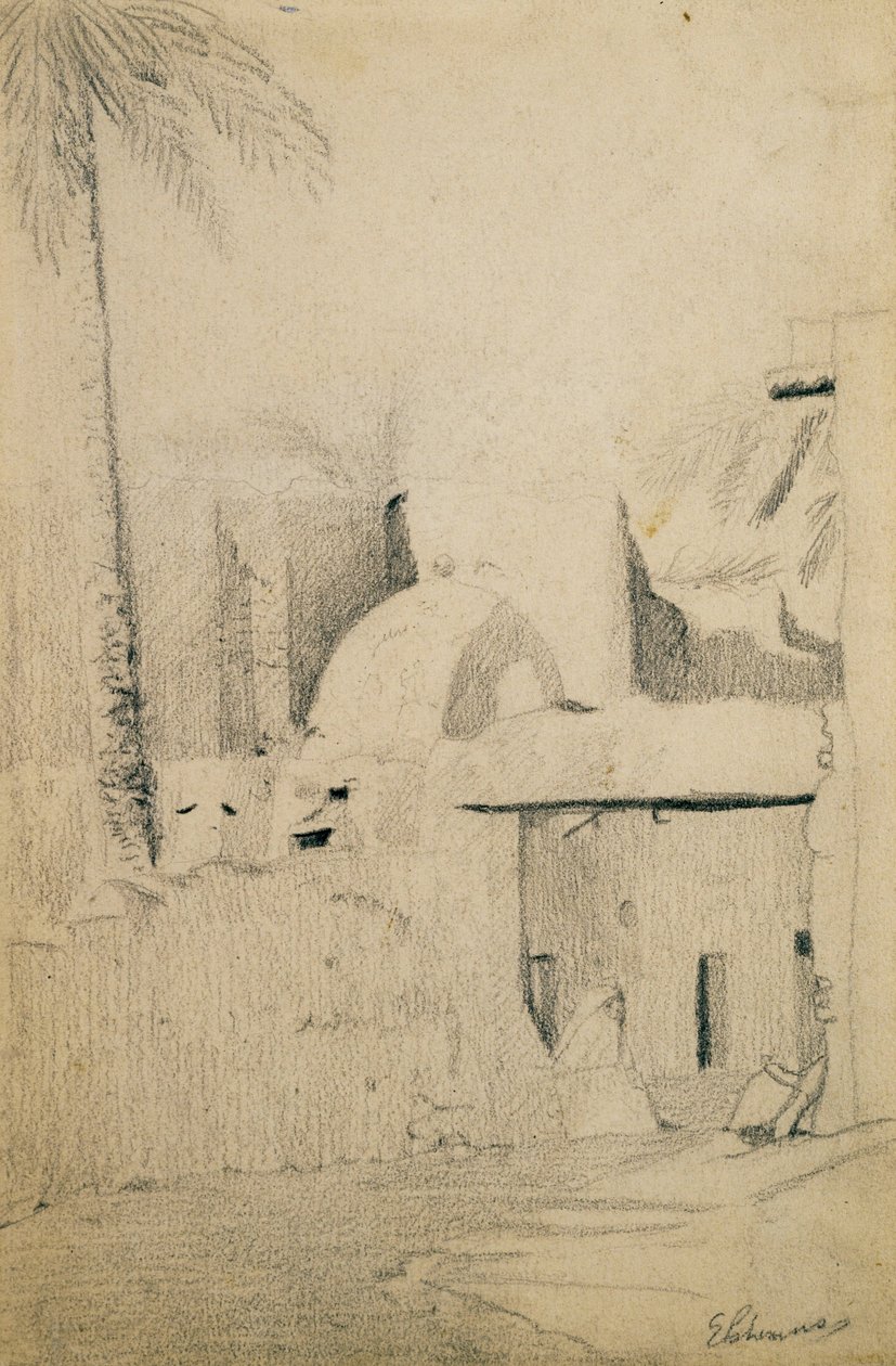 Straße in einem Dorf bei Biskra von Louis Michel Eilshemius
