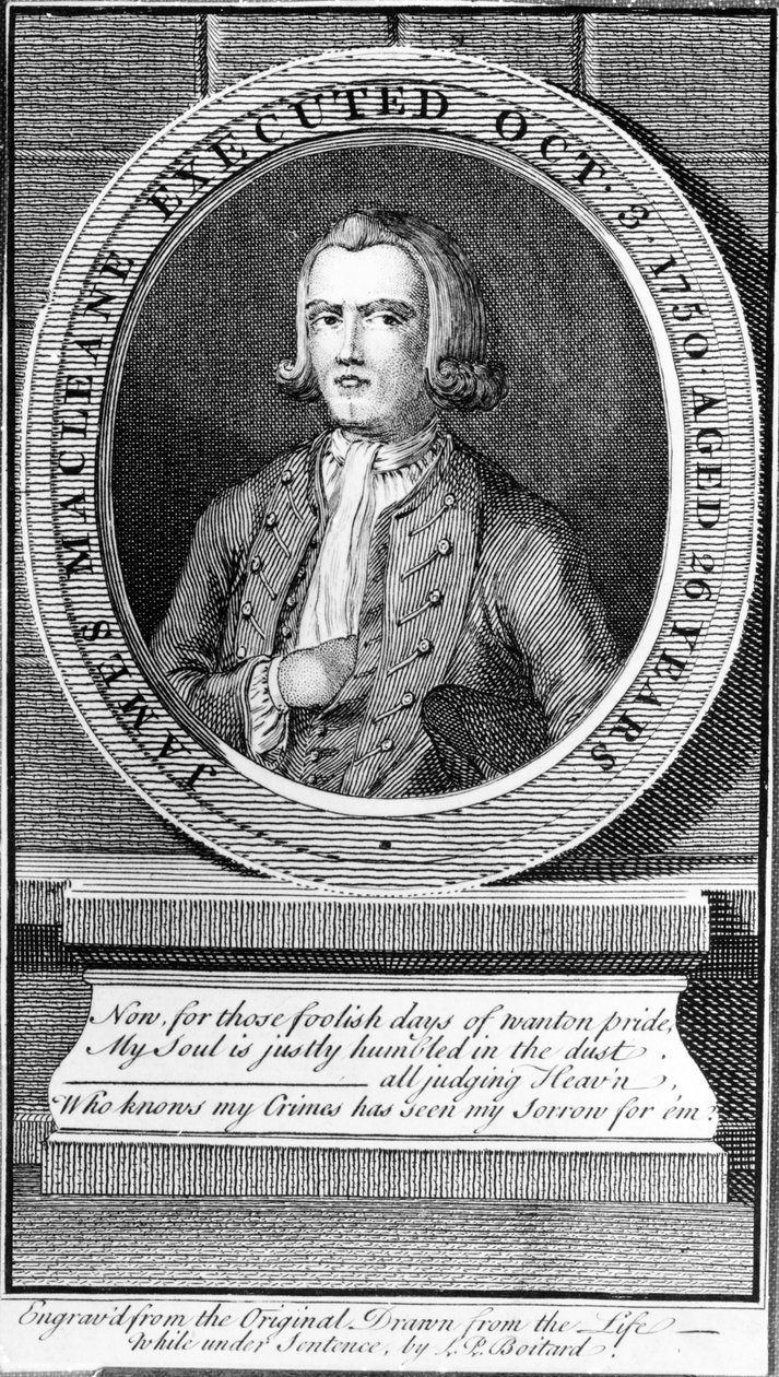 James Macleane hingerichtet am 3. Oktober 1750 im Alter von 26 Jahren, 1750 von Louis Philippe Boitard