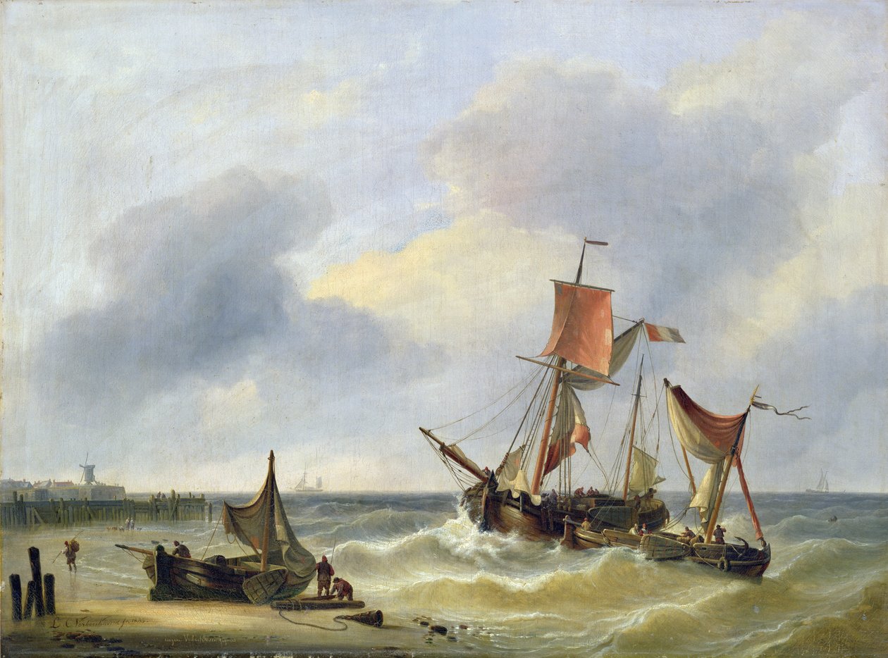 Küstenansicht, 1833 von Louis Verboeckhoven