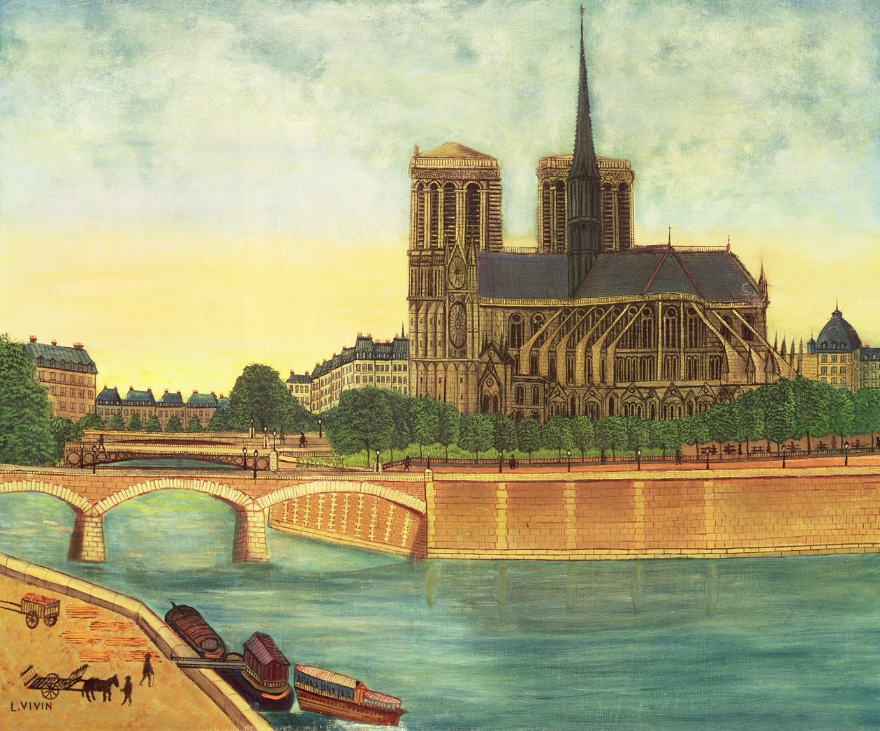 Notre-Dame (Ansicht der Apsis), ca. 1933 von Louis Vivin