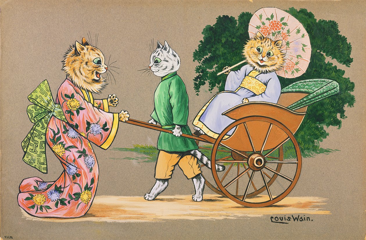 Liebe auf den ersten Blick, ca. 1902-10 von Louis Wain