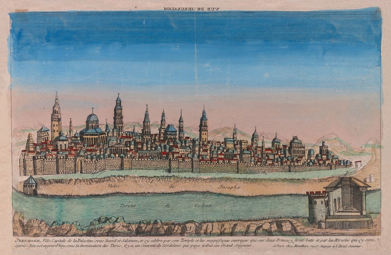 Ansicht von Jerusalem, 1770 von Louis Joseph Mondhare
